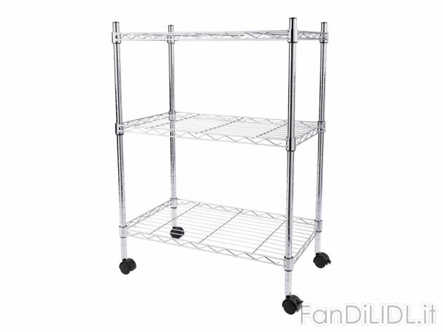 Scaffale in metallo Livarno Living, prezzo 24.99 &#8364; 
- Ripiani regolabili ...