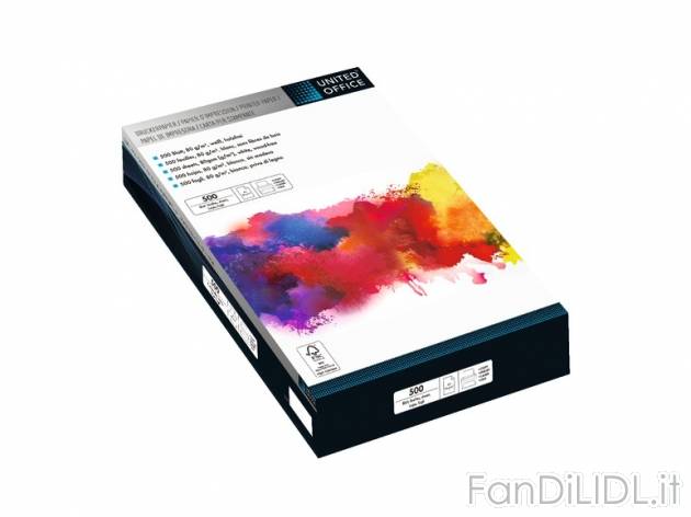 Risma di carta A4 United Office, prezzo 2,99 &#8364; per Alla confezione 
- ...