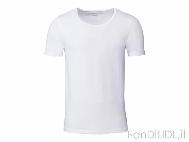 T-shirt intima da uomo Livergy, prezzo 4.99 &#8364;  
-  Scollo rotondo o a V
- GOTS