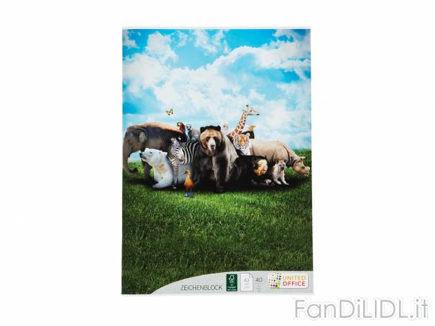 Blocco da disegno A3 , prezzo 1.49 &#8364; per Alla confezione 
- 100 g/m&#178;
- ...