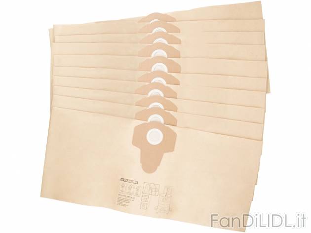 Sacchetti filtranti per aspirapolvere-liquidi, 10 pezzi Parkside, prezzo 8.99 &#8364; ...