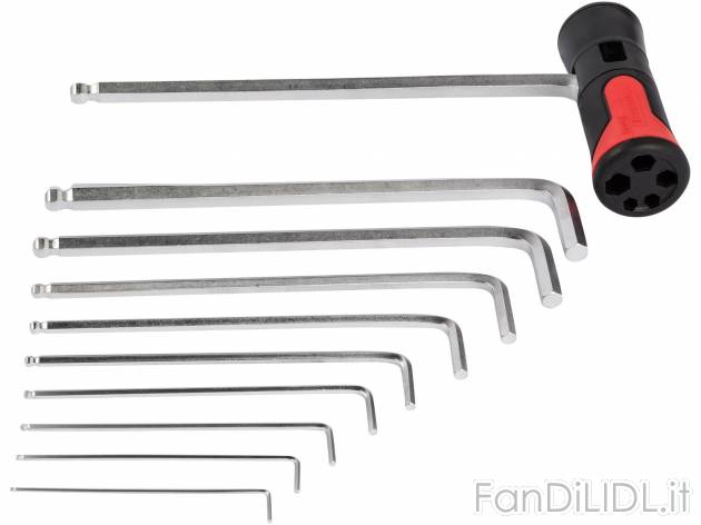 Set chiavi a brugola, 11 pezzi Powerfix, prezzo 4.99 &#8364; 
- In acciaio ...