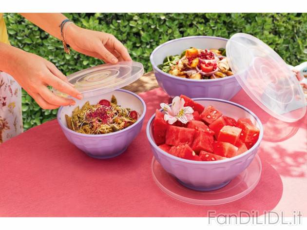 Set ciotole con coperchio, 3 pezzi , prezzo 7.99 &#8364; 
- 1,5 L / 2,4 L / ...
