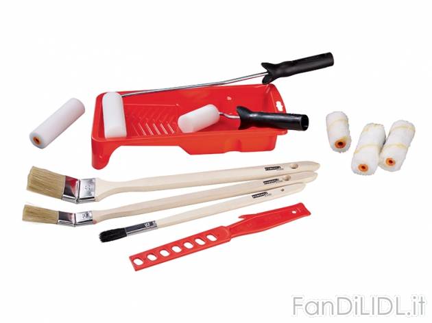 Set per tinteggiare Powerfix, prezzo 4,99 &#8364; per Al set 
- Ampio set per ...