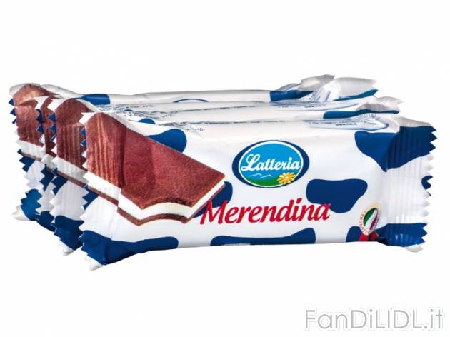 Snack al cacao/ Merendina yogurt , prezzo 0,85 &#8364; per 112 g, € 7,59/kg ...