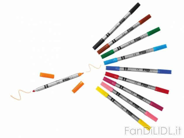 Pennarelli a doppia punta United Office, prezzo 1,49 &#8364; per Alla confezione ...