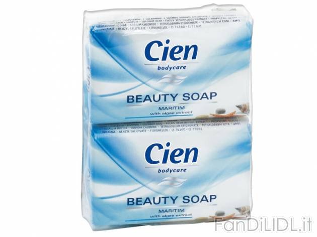 Sapone cremoso Cien, prezzo 0,65 &#8364; per 300 g, € 2,17/kg EUR. 
- In ...