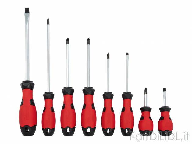 Set cacciaviti, 8 pezzi Powerfix, prezzo 5.99 &#8364; 
- In acciaio al cromo-vanadio
- ...