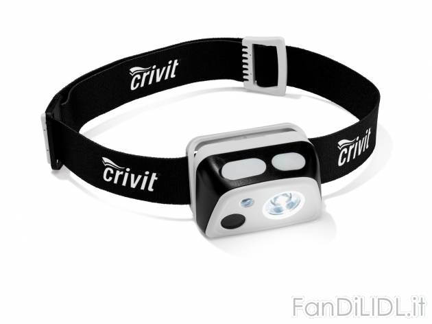 Lampada frontale LED con sensore Crivit, prezzo 12.99 &#8364; 
- 6 modalit&agrave; ...