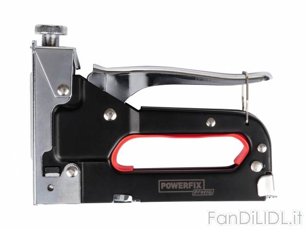Set pistola sparapunti Powerfix, prezzo 7.99 &#8364; 
- 500 graffette da 8 mm, ...
