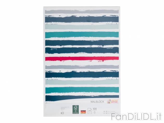 Blocco da disegno A4, 100 fogli United Office, prezzo 1.49 &#8364; 
- A4
- 100 ...
