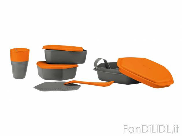 Set stoviglie da campeggio Crivit, prezzo 4.99 &#8364;  

- 3 anni garanzia Italia