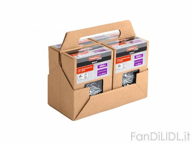 Set viti/tasselli o chiodi Powerfix, prezzo 4,99 &#8364; per Alla confezione ...