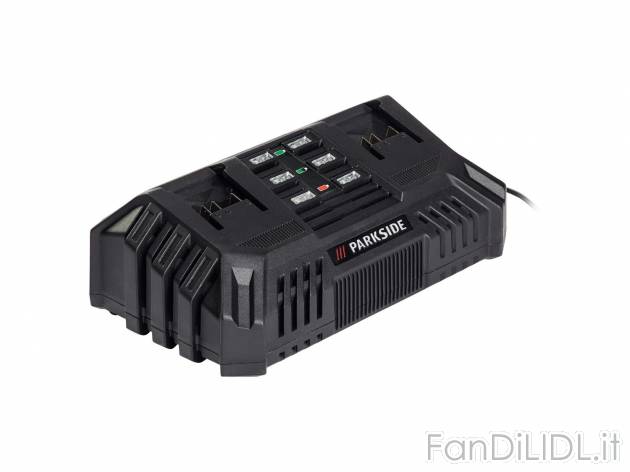 Doppio caricabatterie rapido Parkside, prezzo 29.99 &#8364; 
- Con spegnimento ...