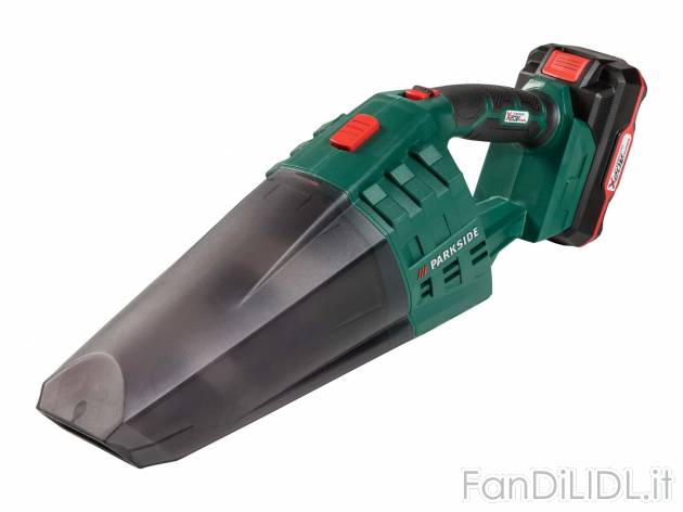 Aspirapolvere portatile ricaricabile Parkside, prezzo 39.99 € 
- Sistema confi ...