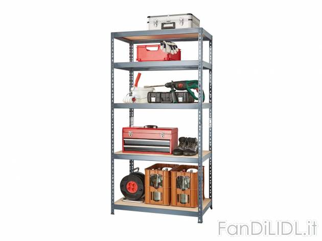 Scaffale in metallo con 5 ripiani Powerfix, prezzo 29.99 &#8364; 
- Facile da ...