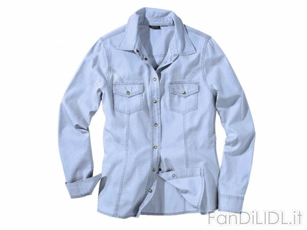 Camicia in jeans da donna Esmara, prezzo 9,99 &#8364; per Alla confezione 
- ...
