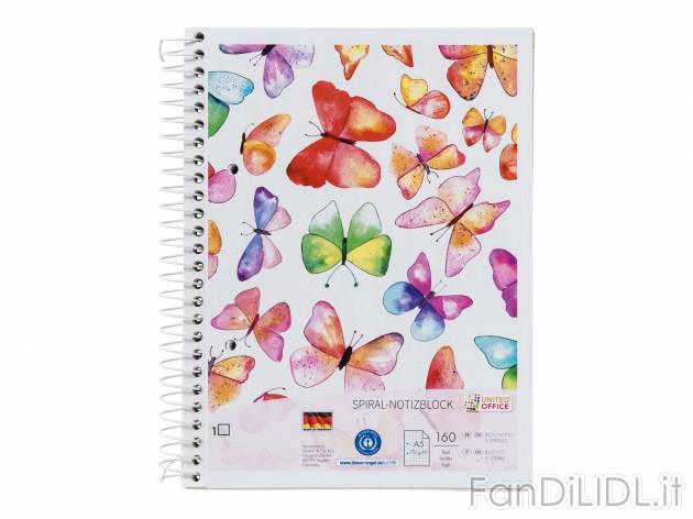 Blocco a spirale A5, 160 fogli United Office, prezzo 1.19 &#8364; 
- A5
- ...