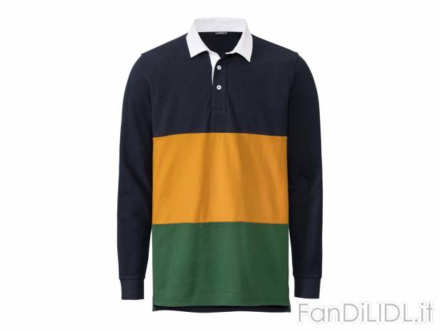 Polo a maniche lunghe da uomo Livergy, prezzo 9.99 &#8364;  
-  In puro cotone
