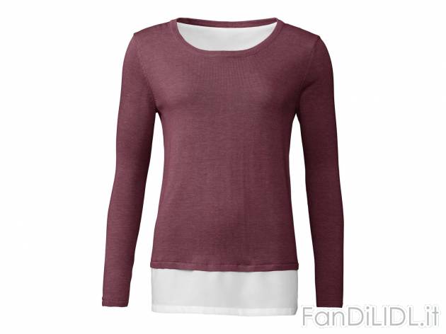 Pullover da donna Esmara, prezzo 9.99 &#8364; 
- Look a strati con orlo della ...