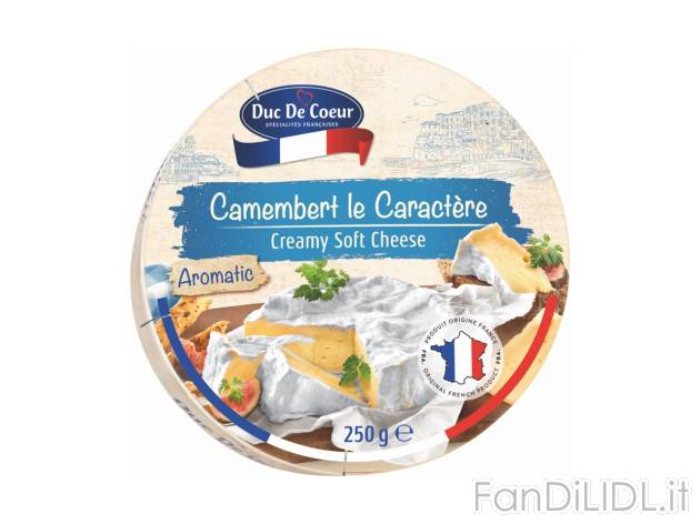 Camembert , prezzo 2.39 EUR  
Camembert    
-  Formaggio a pasta molle