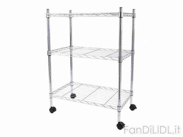 Scaffale in metallo Livarno Living, prezzo 19.99 &#8364; 
- Ripiani regolabili ...