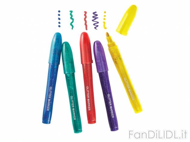 Penne glitter United Office, prezzo 2,99 &#8364; per Alla confezione 
- 5 colori ...