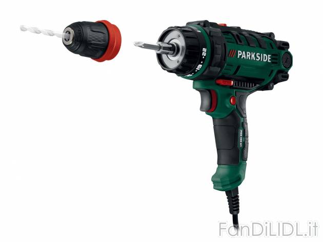 Trapano avvitatore Parkside, prezzo 24.99 &#8364; 
- Mandrino smontabile per ...