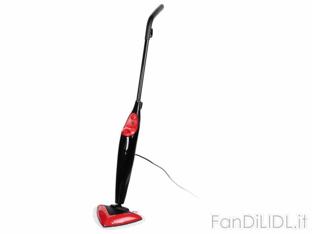 Scopa a vapore Vileda, prezzo 59.00 &#8364; 
- 1500 W
- Con 4 panni in microfi ...