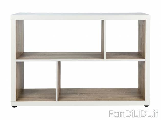Scaffale a 4 scomparti Livarno Living, prezzo 59.00 &#8364; 
- 117 x 33 x 78 ...