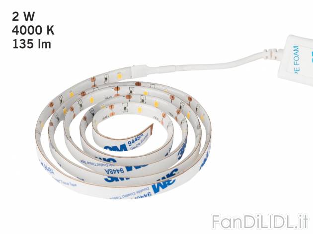 Striscia LED a batteria 1m con sensore di movimento Livarno Lux, prezzo 5.99 &#8364; ...