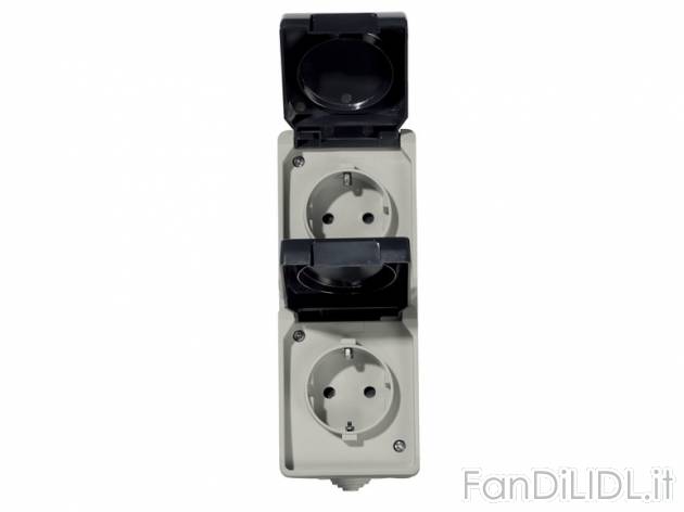 Presa elettrica o interruttore, 2 pezzi Presa doppia IP54 Powerfix, prezzo 3,99 ...