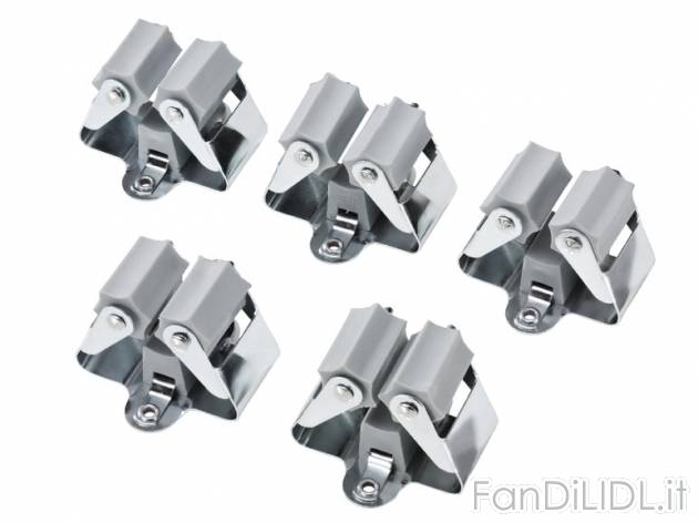 Set appendiattrezzi Powerfix, prezzo 3,99 &#8364; per Al set 
- In acciaio zincato ...