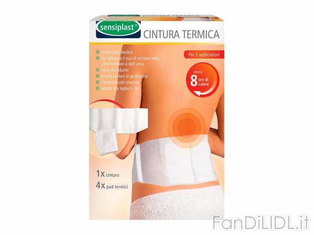 Cintura termica, cerotti termici XXL o cerotti termici per dolori mestruali Sensiplast, ...