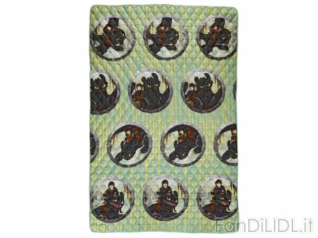 Copriletto singolo &quot;Dragons, Tartarughe Ninja, Simpsons, My Little Pony, ...