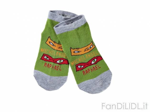 Calzini da bambino &quot;Batman v Superman, Tartarughe Ninja, Angry Birds, Simpsons&quot; ...