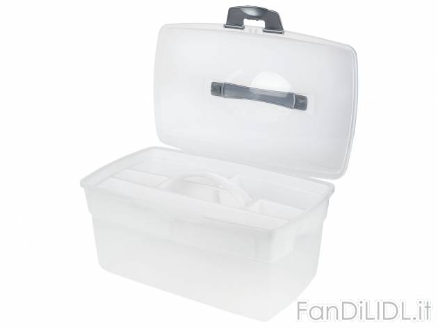 Box portaoggetti per cucito Crelando, prezzo 7.99 &#8364; 
- Con inserto a ...