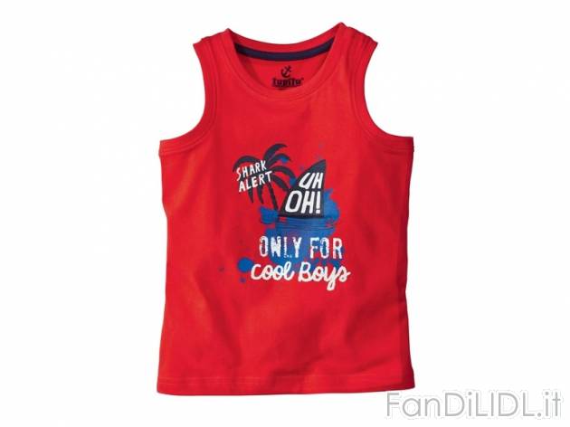 Canotta da bambino Lupilu, prezzo 2,99 &#8364; per Alla confezione 
- Piacevole ...
