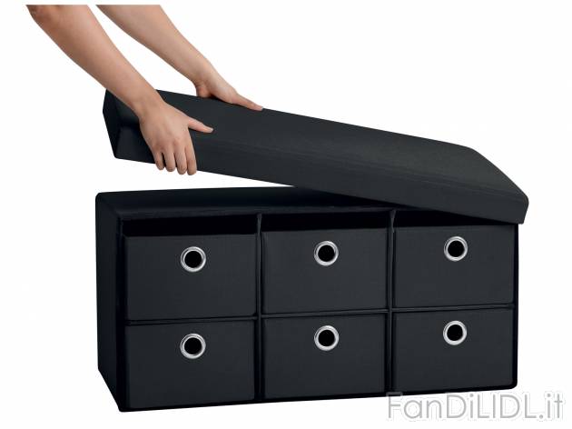 Cassapanca con 6 cassetti Livarno Living, prezzo 39.99 &#8364; 
- Con seduta ...