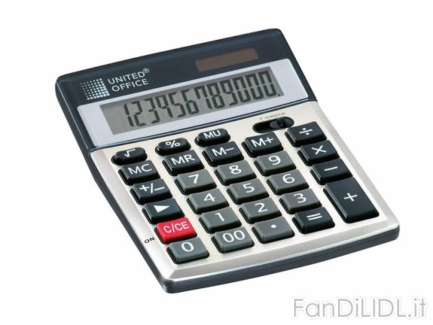 Calcolatrice da tavolo United Office, prezzo 3,99 &#8364; per Alla confezione ...