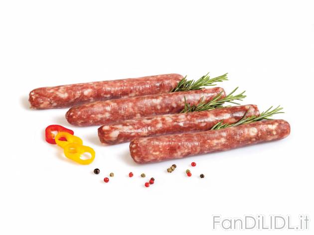 Salsicce di tacchino , le prix 1.99 &#8364;  
-  Con suino e pollo
Caratteristiche