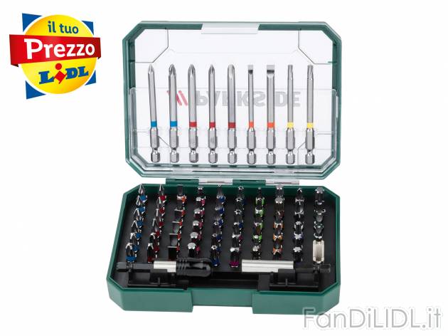 Set bit Parkside, le prix 9.99 &#8364;  
56 o 71 pezzi
Caratteristiche

- VPA-5891