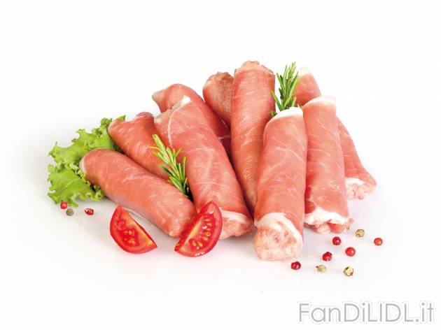 Involtini di suino farciti , le prix 3.49 &#8364; 
- Con prosciutto e formaggio
Caratteristiche
 ...