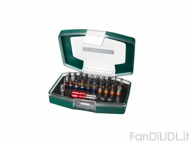 Set bit per trapano avvitatore Parkside, prezzo 9,99 &#8364; per Al set 
- Portapunte ...