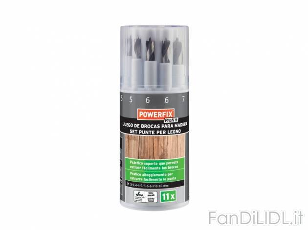 Set punte per trapano Powerfix, prezzo 4,99 &#8364; per Al set 
- Pratico alloggiamento ...