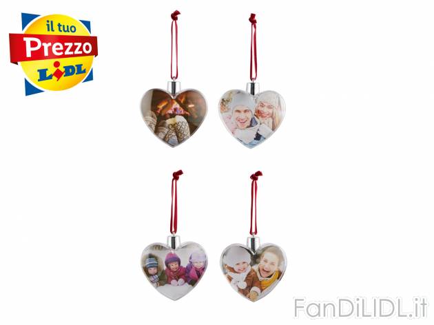 Pendente natalizio portafoto Melinera, le prix 2.99 &#8364; 
4 pezzi 
- 2 ...