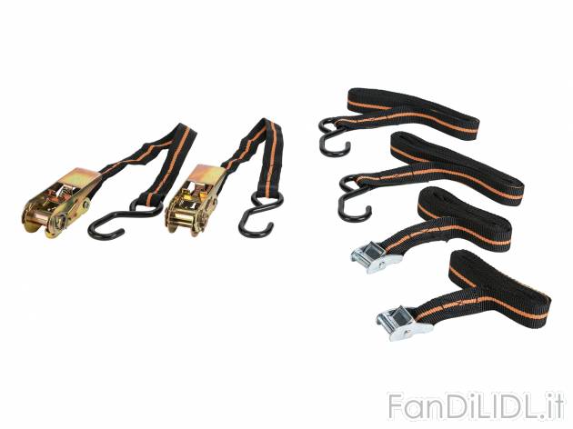 Set cinghie tiranti Powerfix, le prix 9.99 &#8364; 
- In diverse lunghezze
Caratteristiche

- ...