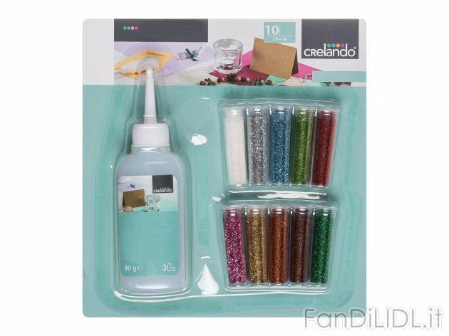 Set per bricolage con glitter Crelando, le prix 3.99 &#8364;  

Caratteristiche