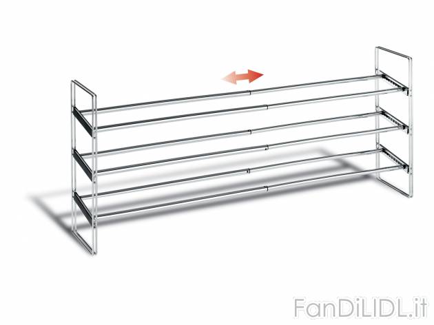 Scarpiera estensibile Livarno Living, le prix 12.99 &#8364; 
- Con 3 ripiani ...