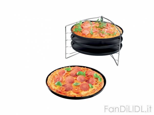 Set teglie per pizza con supporto Ernesto, prezzo 9,99 &#8364; per Al set 
- ...